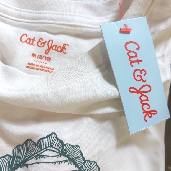 Cat & Jack Boy's Shark Sketch Tee Size M(8-10) - Picture 4 of 9